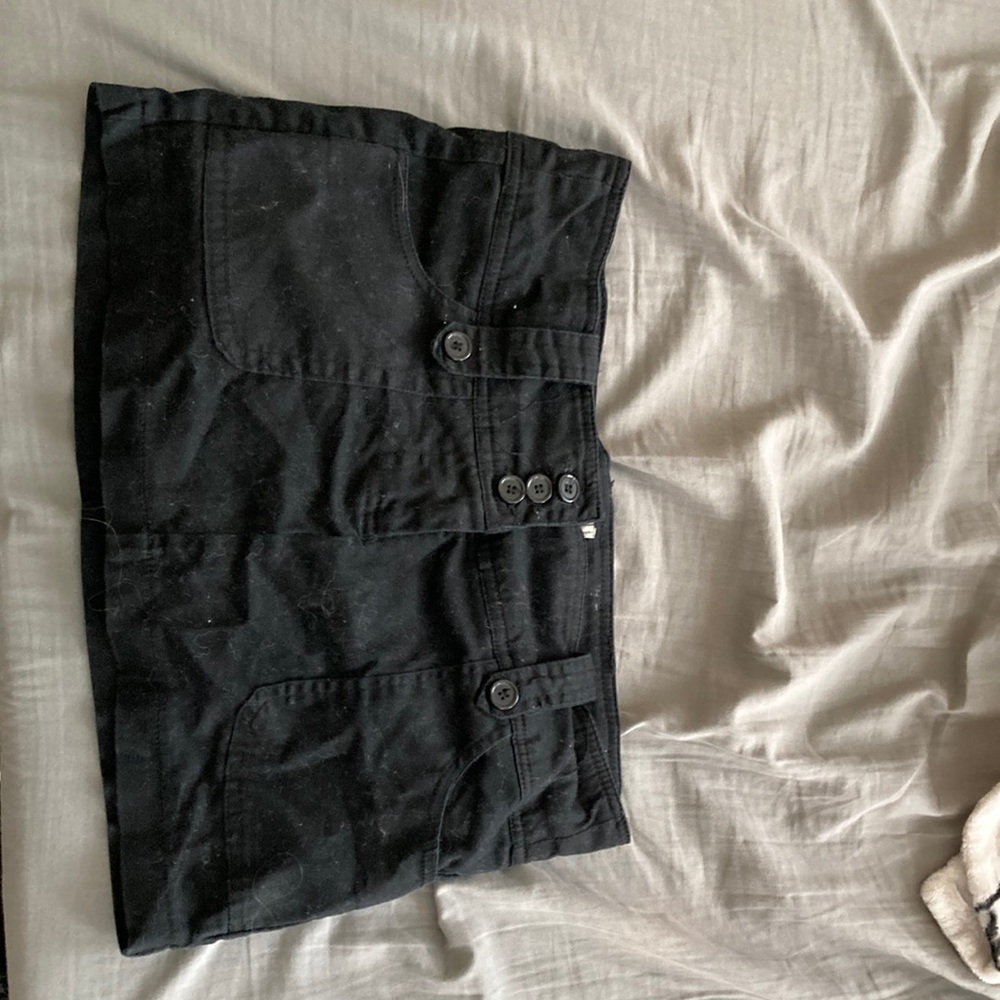 Black mini skirt with short underneath